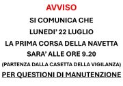 Prima corsa della navetta