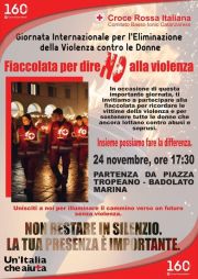 Fiaccolata per dire no alla violenza