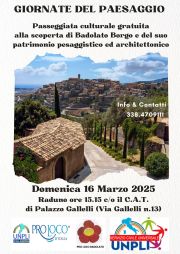 GIORNATE NAZIONALI DEL PAESAGGIO 2025: Passeggiata Culturale gratuita alla scoperta dell'antico borgo di Badolato (CZ)